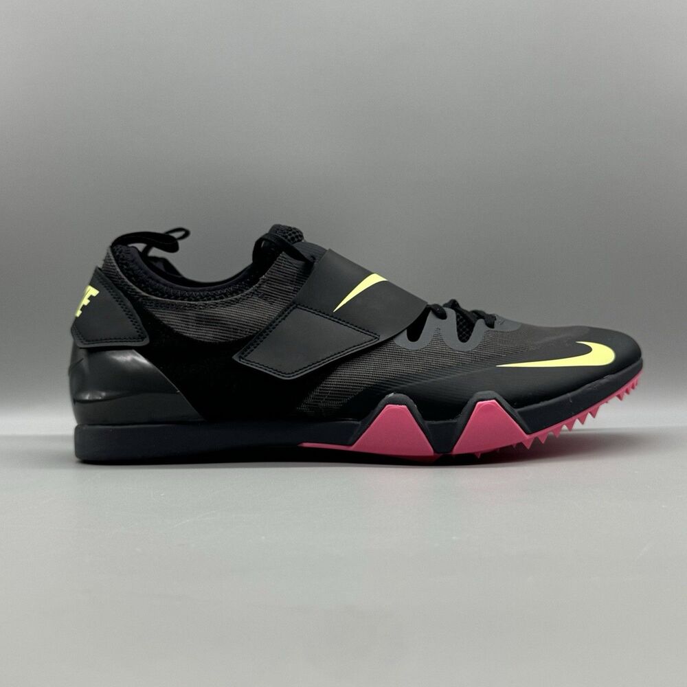 Nike Zoom PV Elite Pole Vault Track Spikes Shoes Black AA1204-004 Men's Size 12